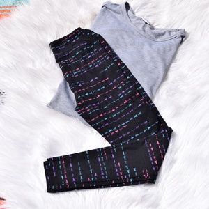 LuLaRoe Tween Black & Colorful arrow leggings